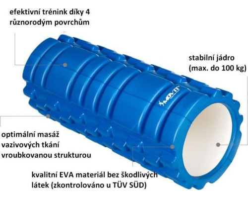 Масажний ролик Movit 33 х 14 см, синій