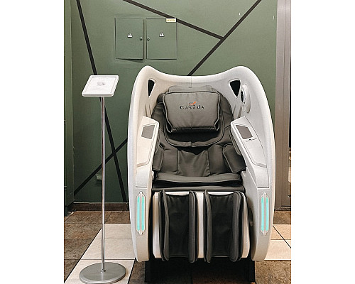 Масажне крісло Casada Atlas Вендінгове, чорно-сіре