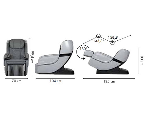 Масажне крісло Casada ECOSONIC 3D, чорно-синій