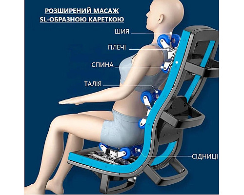 Масажне крісло REXON BROOKLYN 4D RX-R565SL, різнокольоровий