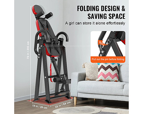 Інверсійний стіл VEVOR QD003, чорний