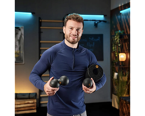 Набір масажерів Trex Sport TX-035EPS 3в1 для йоги та фітнесу чорний