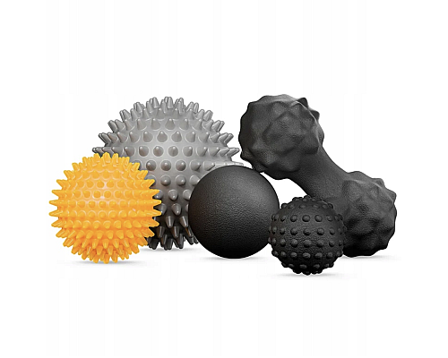 Набір масажних м'ячів Trex Sport TX-005MSC 5в1 для йоги та фітнесу EPP