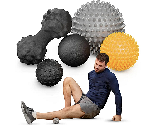 Набір масажних м'ячів Trex Sport TX-005MSC 5в1 для йоги та фітнесу EPP