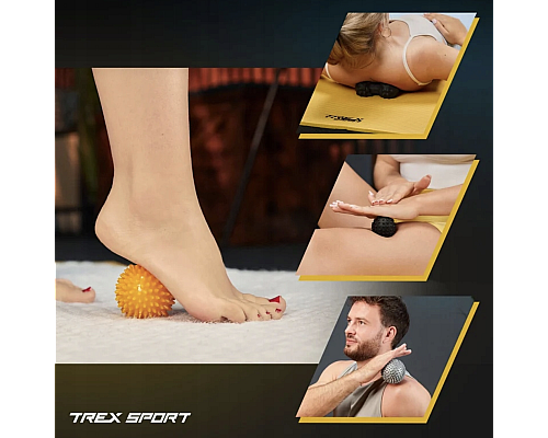 Набір масажних м'ячів Trex Sport TX-005MSC 5в1 для йоги та фітнесу EPP
