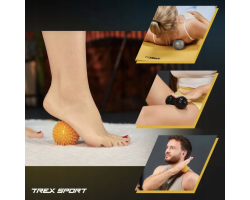 Набір масажних м'ячів Trex Sport TX-003MSB 3в1 для йоги та фітнесу PVC Набір масажних м'ячів Trex Sport TX-003MSB 3в1 для йоги та фітнесу PVC