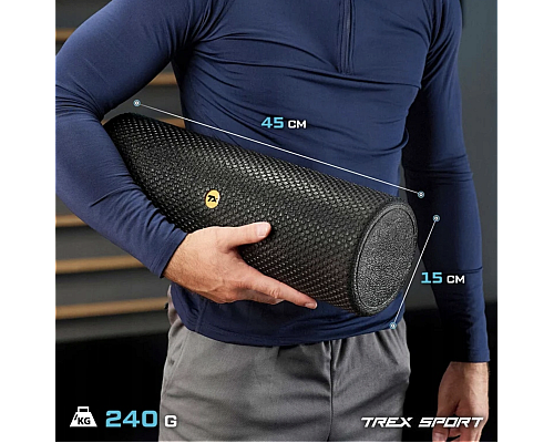 Роллер масажер Trex Sport TX-045EPR EPP соти 45см чорний