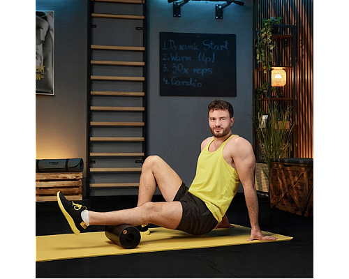 Роллер масажер гладкий Trex Sport TX-033EPR EPP 33см чорний