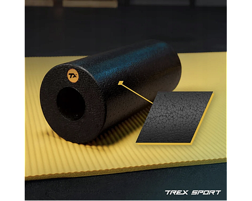 Роллер масажер гладкий Trex Sport TX-033EPR EPP 33см чорний
