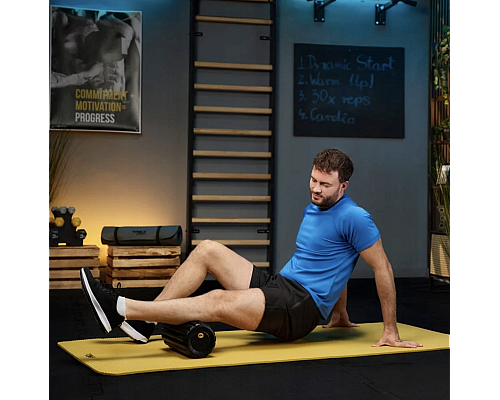 Роллер масажер ребристий Trex Sport TX-030EPR EPP 30см чорний