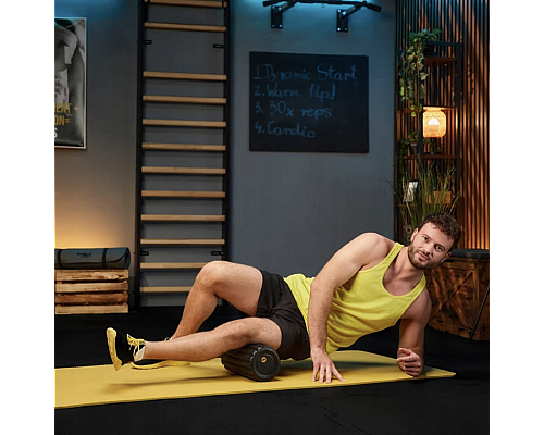 Роллер масажер ребристий Trex Sport TX-030EPR EPP 30см чорний