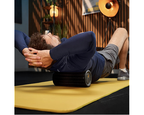 Роллер масажер ребристий Trex Sport TX-030EPR EPP 30см чорний