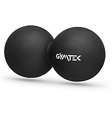 Масажний м'яч Gymtek 63 мм подвійний чорний
