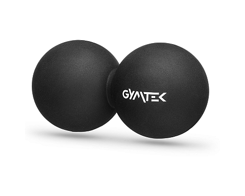 Масажний м'яч Gymtek 63 мм подвійний чорний