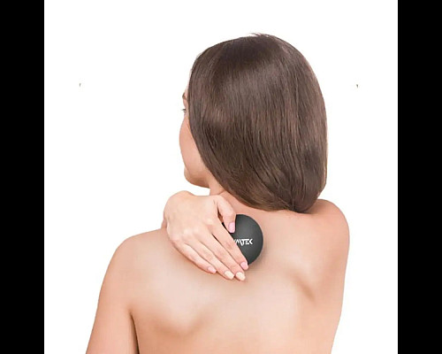 Масажний м'яч Gymtek 63 мм силіконовий чорний