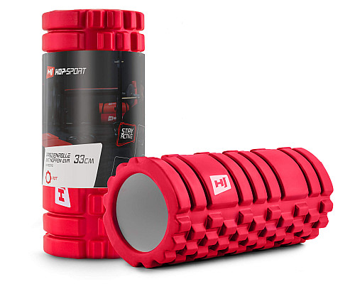 Ролик масажний Hop-Sport HS-A033YG 33 х 14 см, червоний