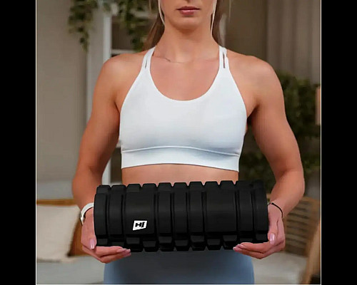 Ролик масажний Hop-Sport HS-A033YG 33 х 14 см, чорний