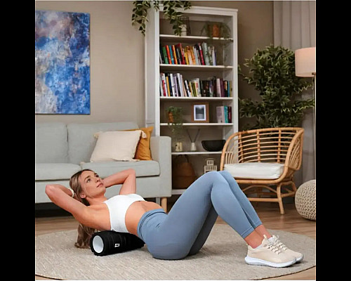 Ролик масажний Hop-Sport HS-A033YG 33 х 14 см, чорний