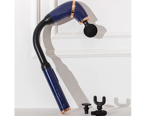 Масажер перкусійний HP-11-11BL 4 насадки, синій