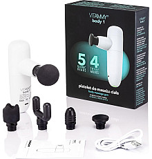Самомасажний пістолет 5 головок VITAMMY BODY 1