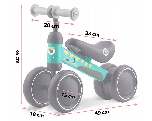 Біговел Ricokids 760604, чорно-зелений