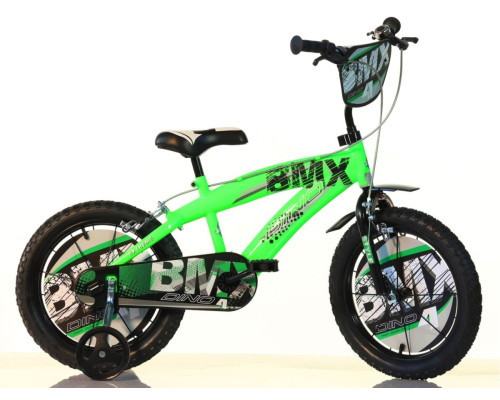 Дитячий велосипед DINO 14", чорно-зелений
