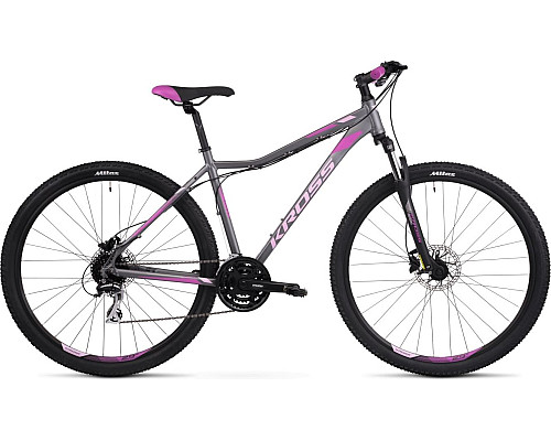Велосипед KROSS LEA 5.0 29 S 17 графітовий/фіолетовий