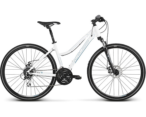 Гірський велосипед Kross Evado 4.0 біло-синій глянець
