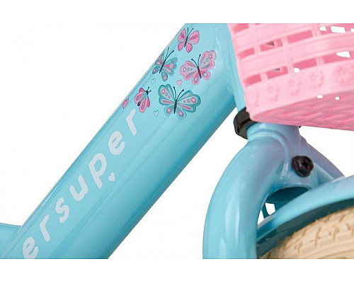 Велосипед для дівчаток Supersuper Little Miss 18 дюймів 28 см  бірюзовий