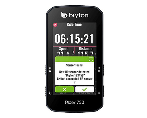 Велокомп'ютер BRYTON RIDER 750E - чорний
