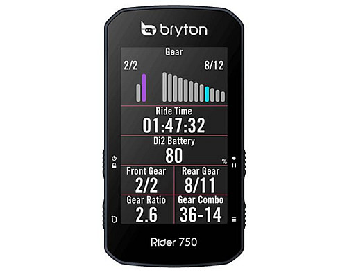 Велокомп'ютер BRYTON RIDER 750E - чорний