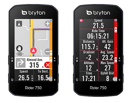 Велокомп'ютер BRYTON RIDER 750E - чорний