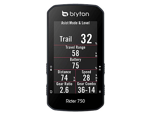 Велокомп'ютер BRYTON RIDER 750E - чорний