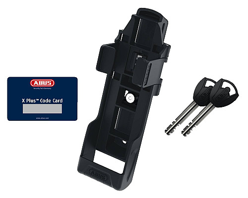 Велозамок ABUS X-PLUS 6000KA/90 BK + кріплення SH