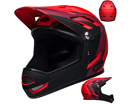 Шолом BELL Sanction full face S(52-54cm) червоно-чорно матовий Шолом BELL Sanction full face S(52-54cm) червоно-чорно матовий