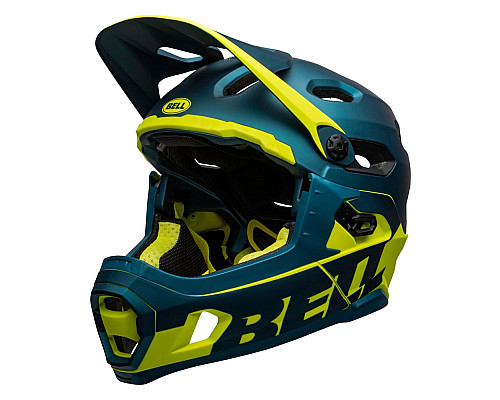 Шолом BELL SUPER DH MPS SPHERICAL full face розмір M 55-59 см, синьо-жовтий