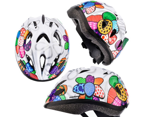 Kask dziecięcy Meteor KS07 S 48-52 cm Colourful flowers