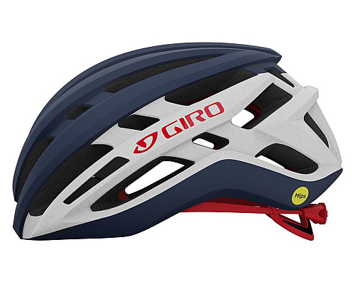 Шолом Szosowy GIRO AGLIS INTEGRATED Mips L 59-63cm синьо-білий-червоний матовий 