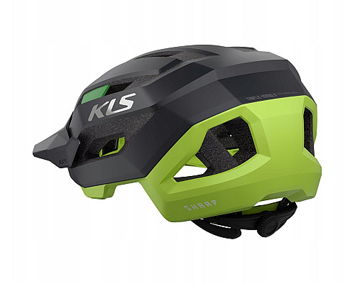 Шолом KELLYS KLS SHARP 3D fit розмір M/L 54-58 см, чорно-зелений