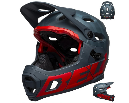 Шолом BELL SUPER DH MIPS SPHERICAL full face M(55-59cm) темно-синій матовий Шолом BELL SUPER DH MIPS SPHERICAL full face M(55-59cm) темно-синій матовий