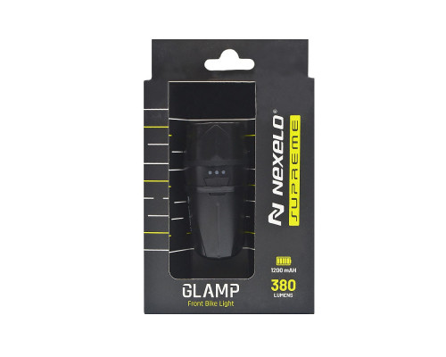 Лампа велосипедна передня NEXELO SUPREME - GLAMP, 1200mAh, usb, чорна