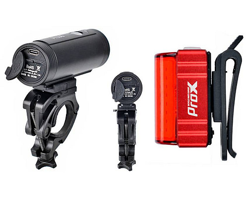 Ліхтар PROX SPIKA SET 1100Lm + ZETA S 80Lm USB-C, POWERBANK