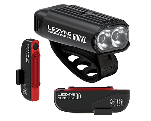 Ліхтар p+t LEZYNE MICRO DRIVE 600XL/Strip connect Stick 30 (600/30lm) USB-Stick чорний