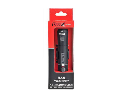 Ліхтар PROX RAN 900Lm, 2600mAh, USB-C, MAGNES, KLIPS, MEMORY, SAFE MODE