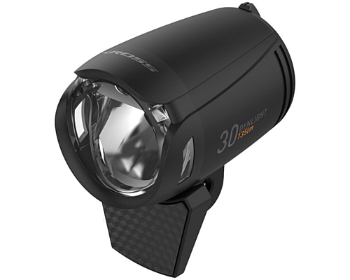 Лампа Передня /Dymano/ KROSS DYNLIGHT 30, Вилка, 135lm, AUTO Sustain, чорна
