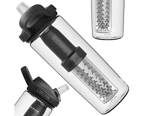 Пляшка прозора CamelBak eddy+ LifeStraw 600мл