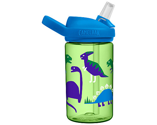 Пляшка Butelka CamelBak Eddy+ Kids 400ml зелена з динозавром