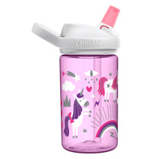 Пляшка CamelBak Eddy+ Kids 400ml рожева з єдинорігами