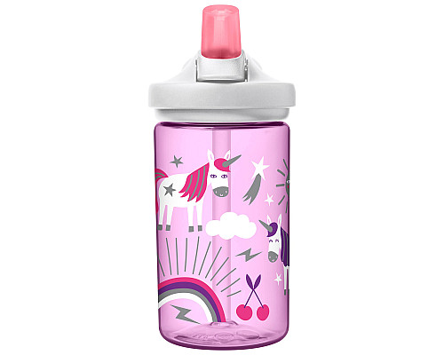 Пляшка CamelBak Eddy+ Kids 400ml рожева з єдинорігами