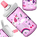 Пляшка CamelBak Eddy+ Kids 400ml рожева з єдинорігами